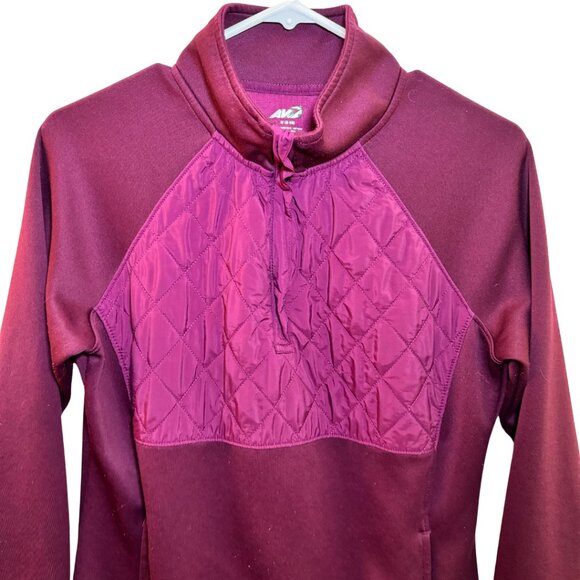 Avia Women's Active Quilted 1/4 Zip Pullover Purple Maroon Wicking Women's Med - Picture 5 of 7